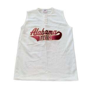 Teamwork Athletic Apparel White Alabama Rawdogs Mesh Jersey Medium Mens
